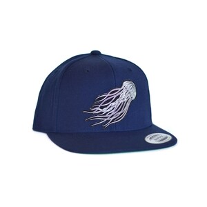 Jellyfish Snapback Hat – Laser Engraved Faux Leather Patch