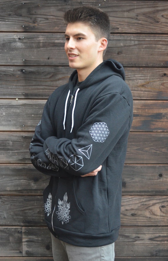Buy Sacred Geometry Crystal Hoodie - Sweatshirt - Flower of Life Zip up  Hoodie - Sacred Geometry Hoodie - Festival Hoodie - Mens Hoodie Online in  India - Etsy