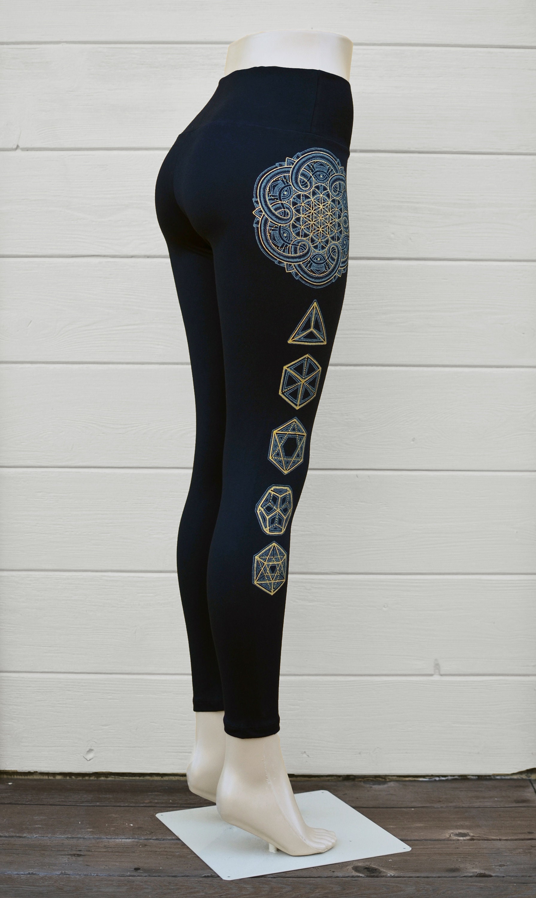Sacred Geometry Tree of Life Fitness Leggings Glow in the | Etsy