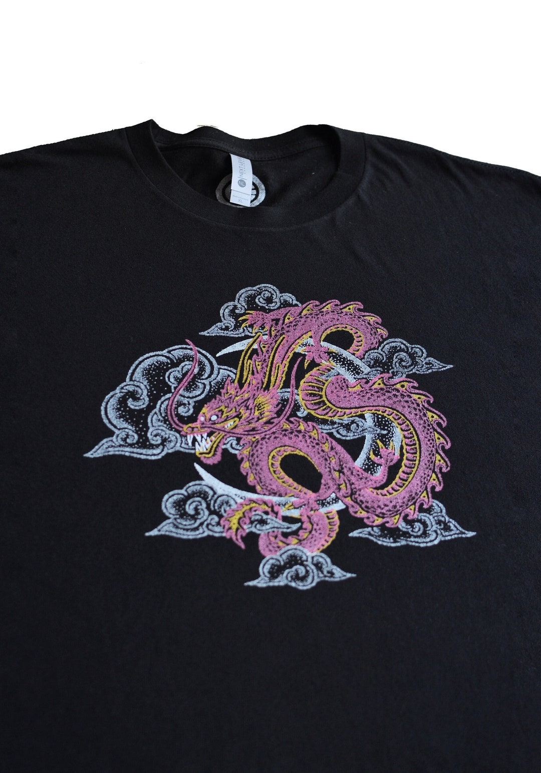 GUCCI★素敵！PINK T-shirt Logo Lunar Dragons Gucci Women's Oversized Vintage Logo Print T-Shirt Off White