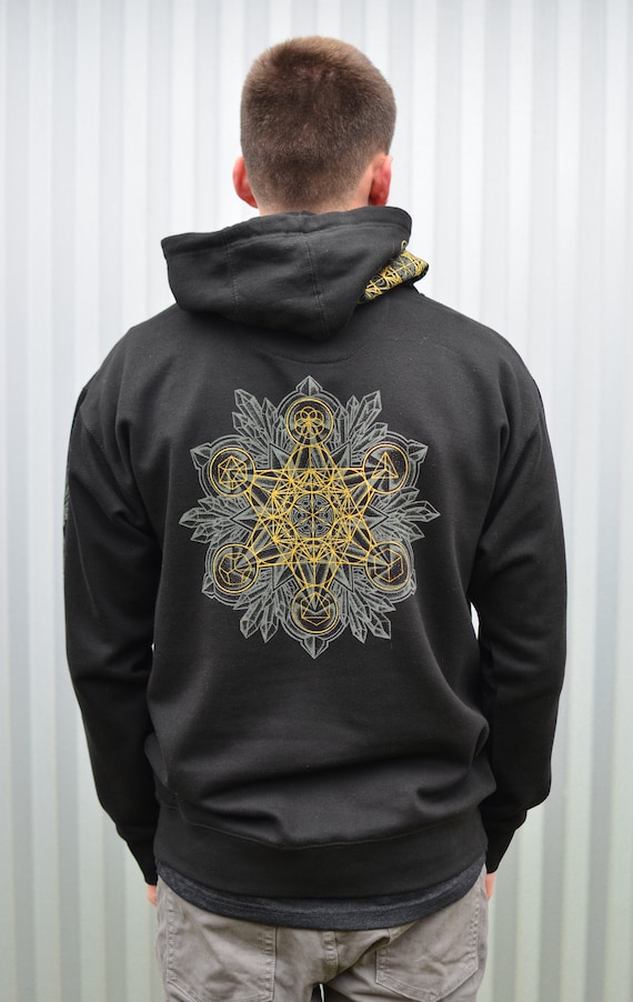 Glow in the Dark Crystal Mandala Hoodie - Mens Sacred