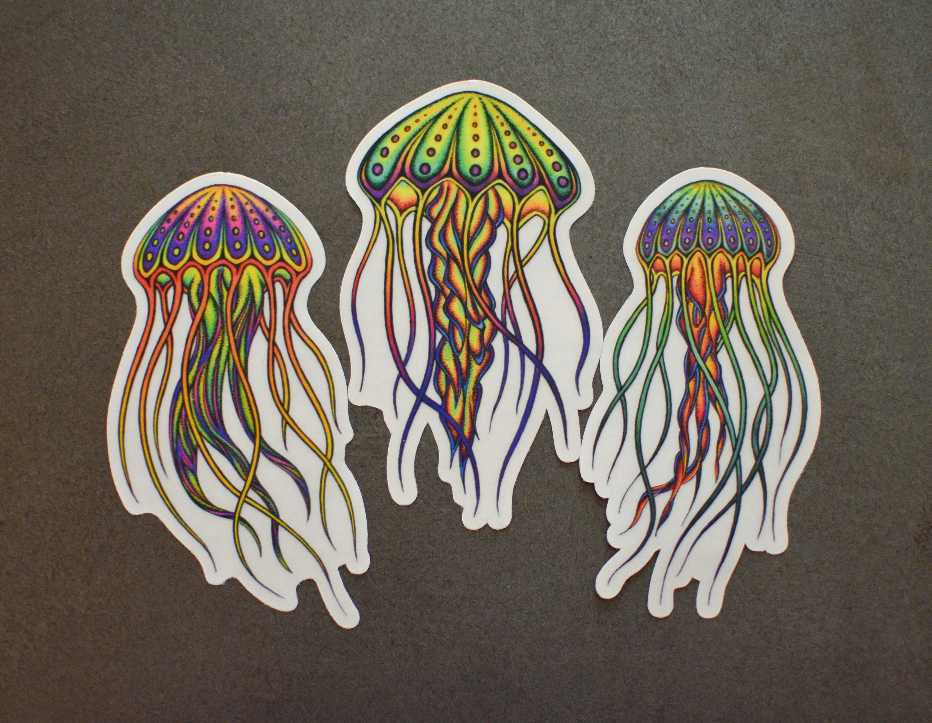 Hand Drawn Jellyfish Sticker Pack Jellyfish Decal iPhone Etsy