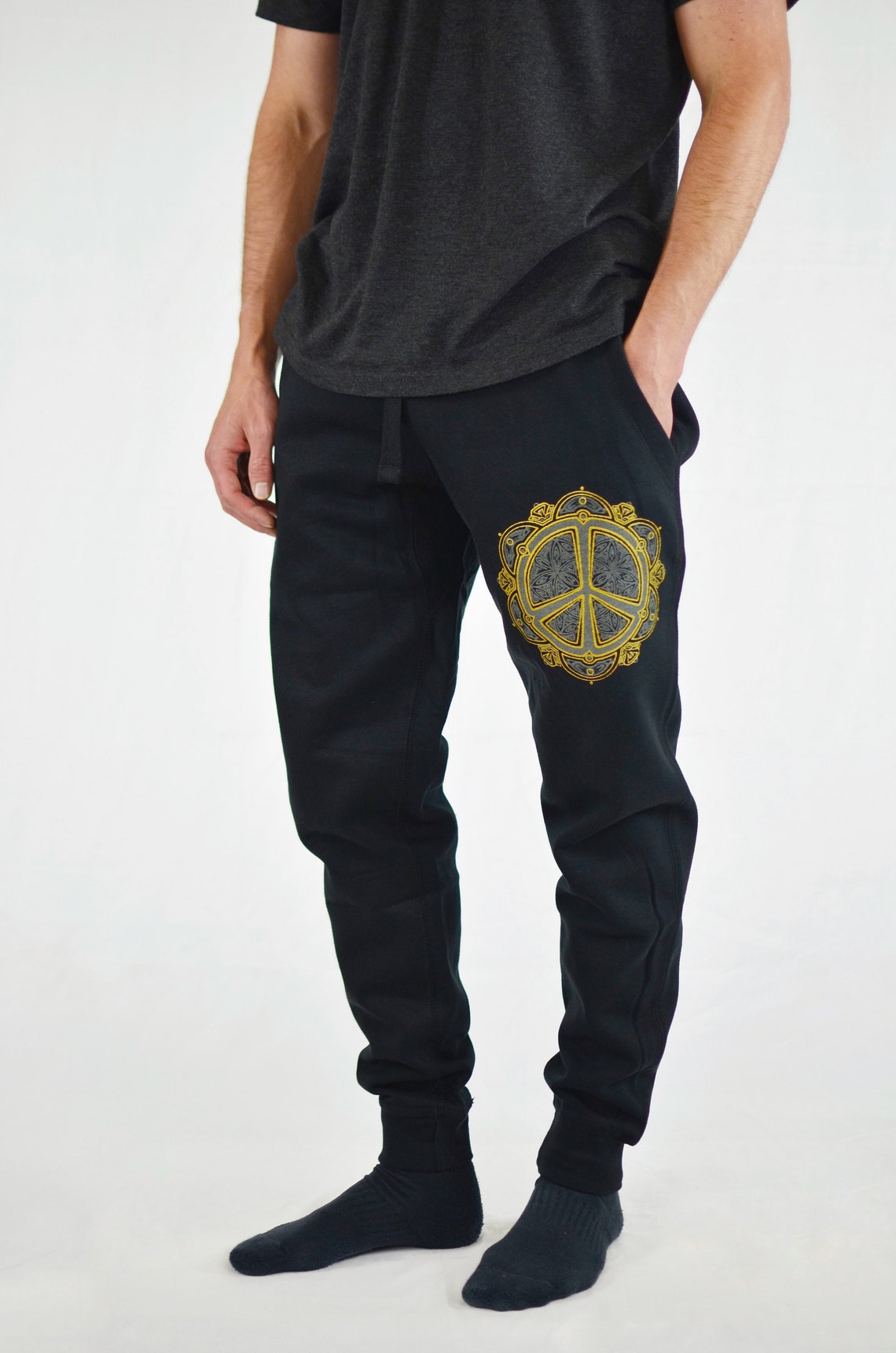 black and gold jogger set