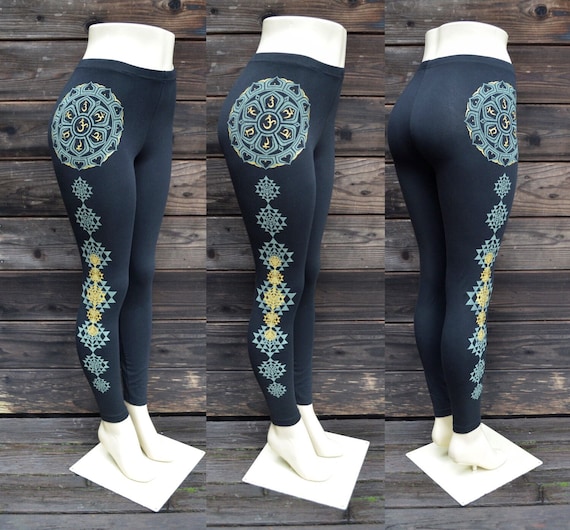 Chakra Mandala and Sri Yantra Leggings Sacred Geometry Leggings Yoga  Leggings Women's Leggings Chakra Yoga Pants Festival Leggings 