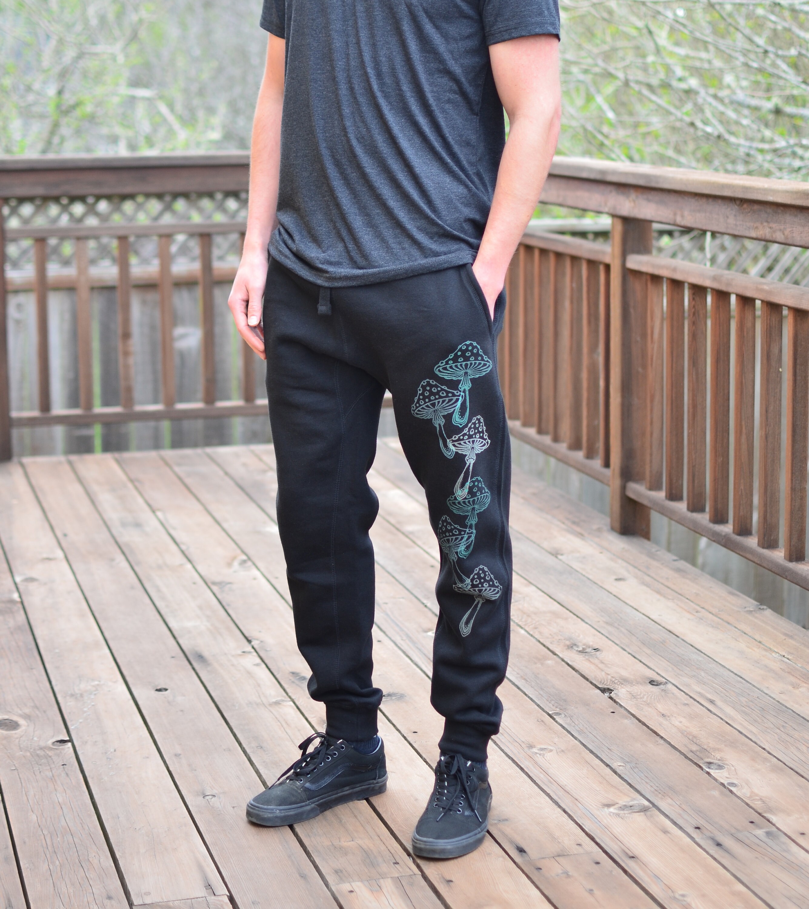 mushroom reflective joggers