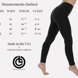 Hamsa Hand Chakra Yoga Leggings – Sacred Geometry, Glow in Dark Festival Pants image 6