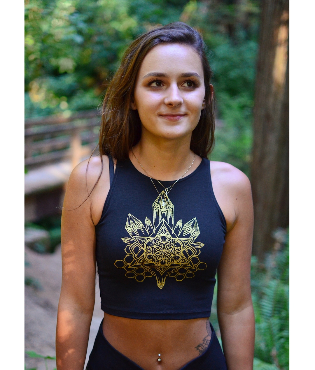 Mushroom Crop Top - Nature Crop Top - Amanita Mushroom