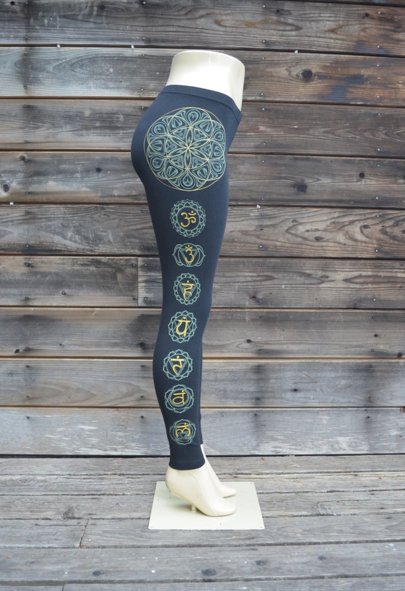 Seed of Life Chakra Leggings Sacred Geometry Clothing Flower of Life Yoga Wear Women's Leggings image 4