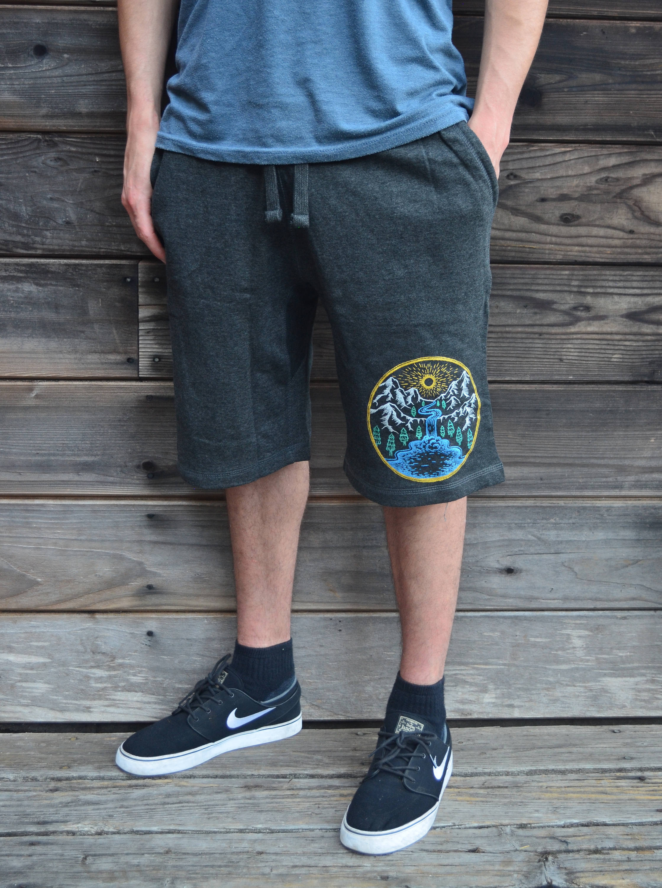 Waterfall Sweat Shorts - Men's Shorts - Sacred Geometry