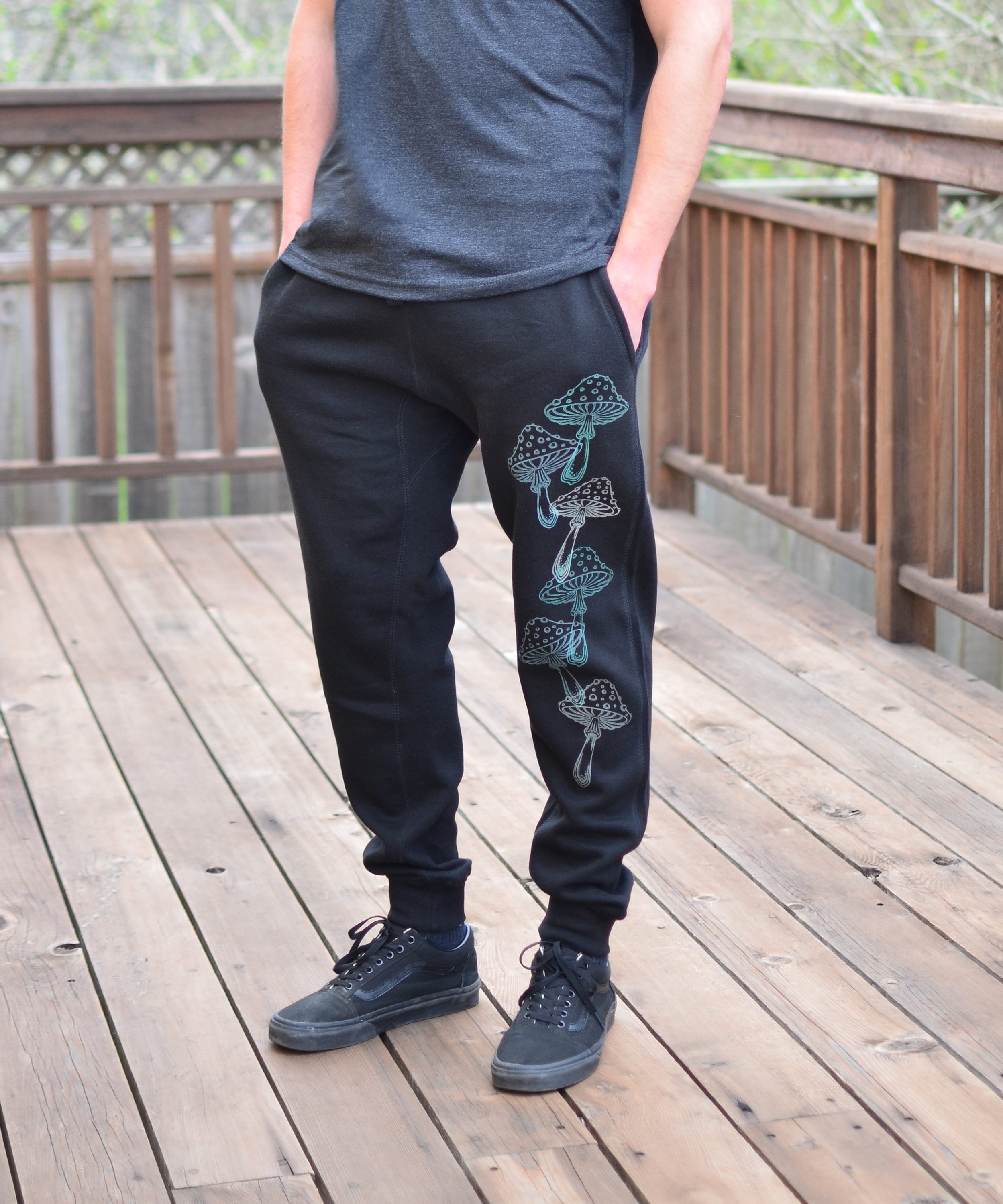 Glow in the Dark Mushroom Joggers Jogger Sweatpants | Etsy