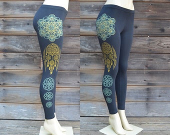 Sacred Geometry Dreamcatcher Leggings - Sacred Geometry Clothing - Festival Clothing - Yoga Leggings - Womens Yoga Pants