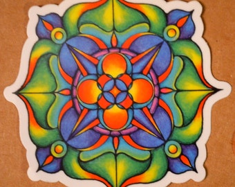 Beautiful Hand-Drawn Mandala Sticker