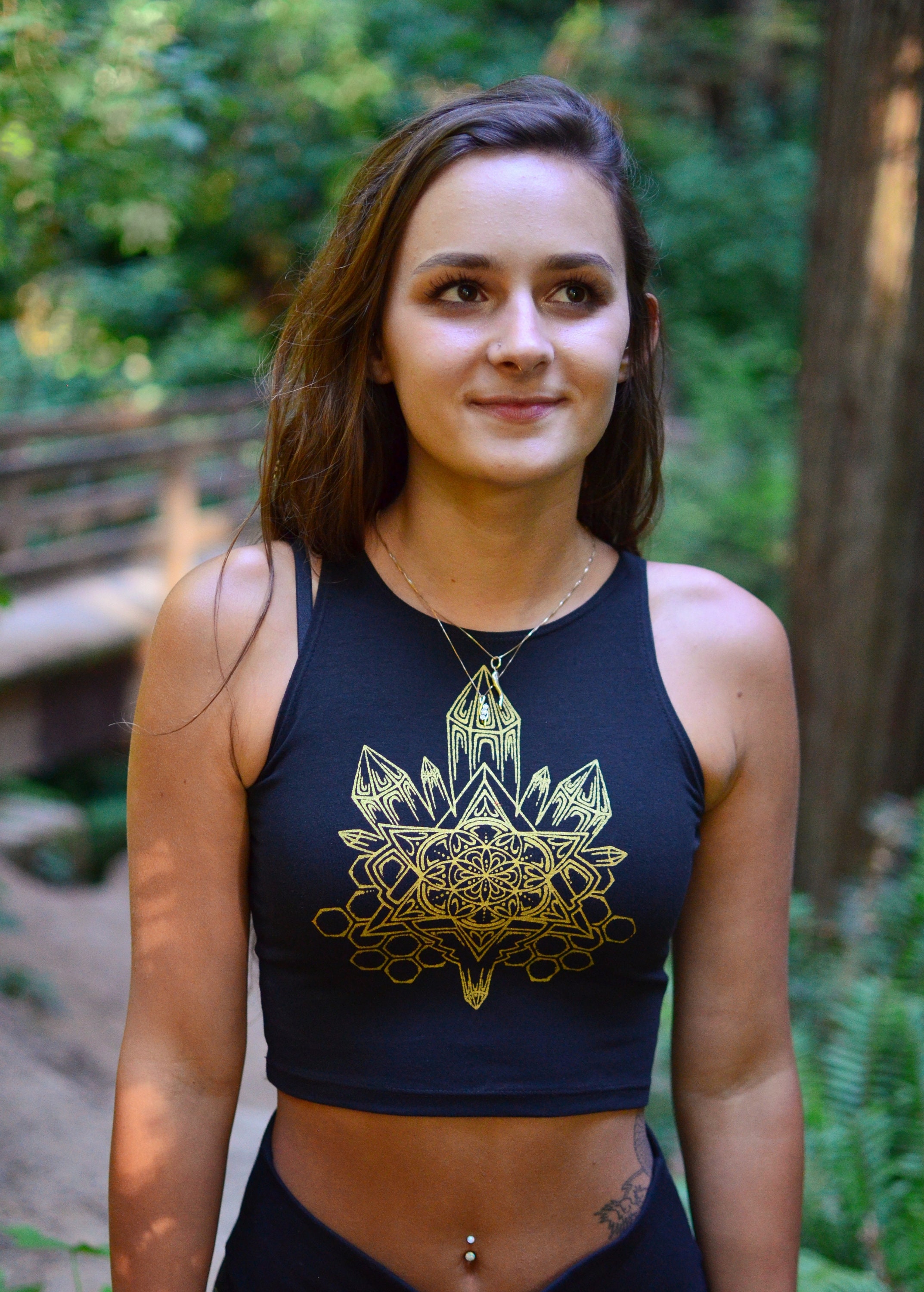 Seed of Life Crystal Crop Top Sacred 