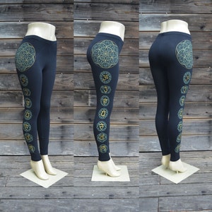 Seed of Life Chakra Leggings - Sacred Geometry Clothing - Flower of Life - Yoga Wear - Women&#39;s Leggings