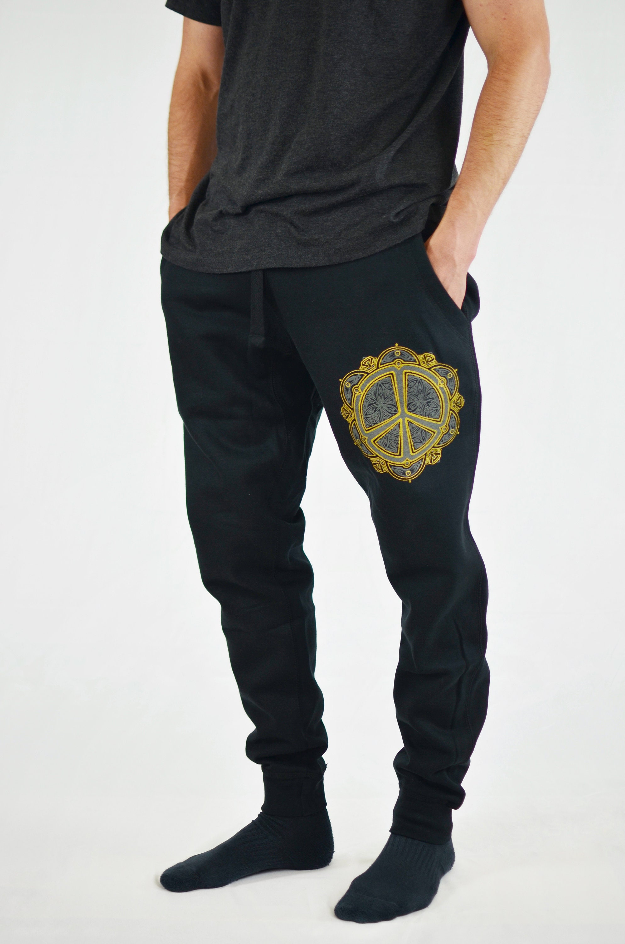 black and gold jogger set