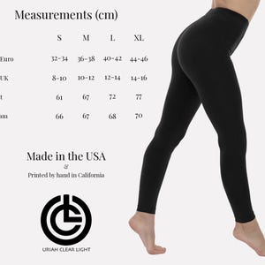 Hamsa Hand Chakra Yoga Leggings – Sacred Geometry, Glow in Dark Festival Pants image 7