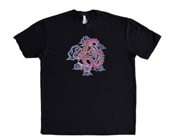 GUCCI★素敵！PINK T-shirt Logo Lunar Dragons NWT GUCCI PINK T-shirt Logo Lunar Dragons Blue 100
