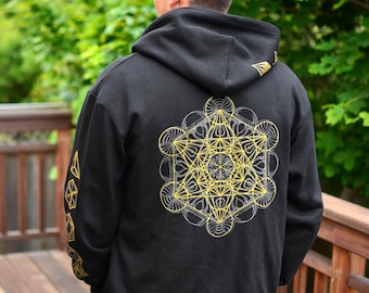 Glow in the Dark Metatron's Cube Hoodie – Sacred Geometry Festival Clothing