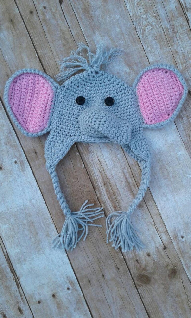Baby Crochet Elephant hat and diaper cover photography set Etsy