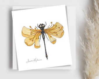 Pack of 10 blank greeting cards- Dragon fly