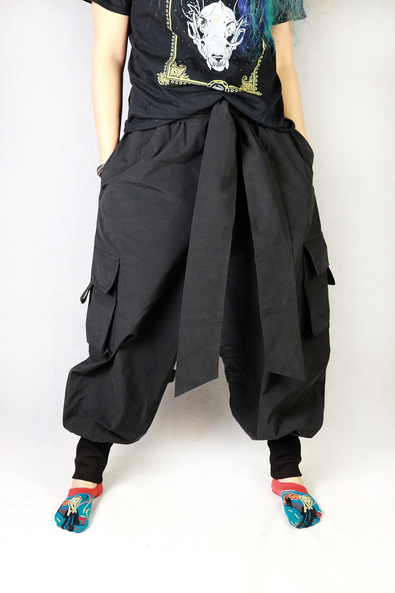 Unisex pants with pockets 100 cotton japanese style samurai Etsy