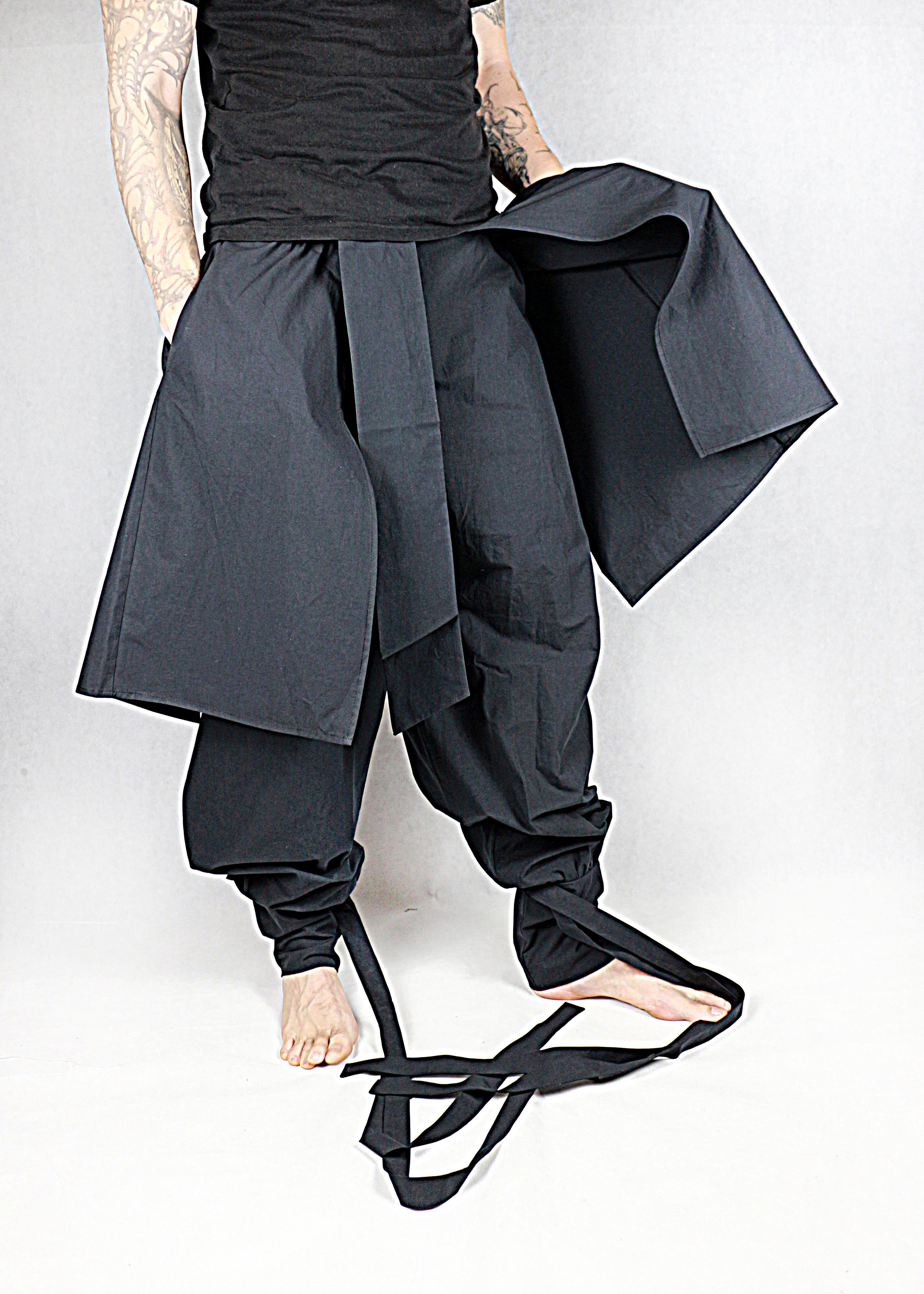 Hakama pants with pockets japanese style samurai trousers Etsy