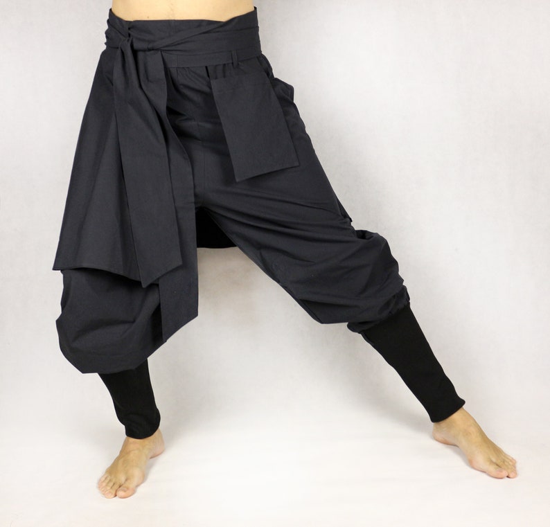 Hakama pants with removable straps japanese style samurai Etsy
