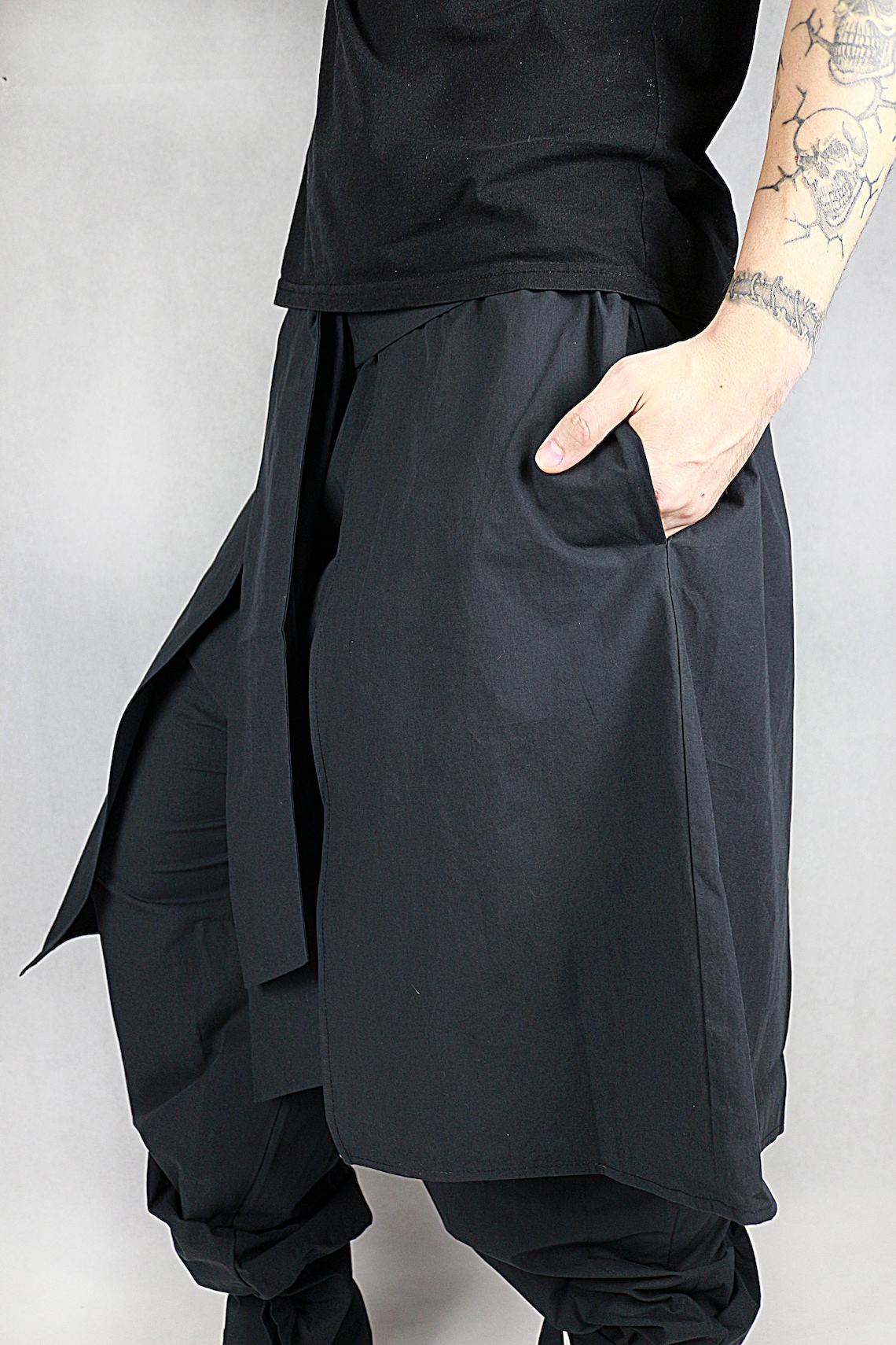 Hakama pants with pockets japanese style samurai trousers Etsy