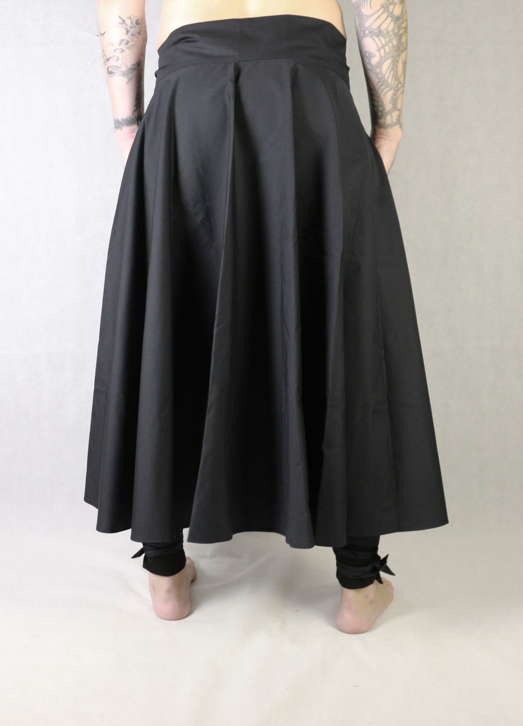 Hakama pants with removable skirt japanese style samurai | Etsy