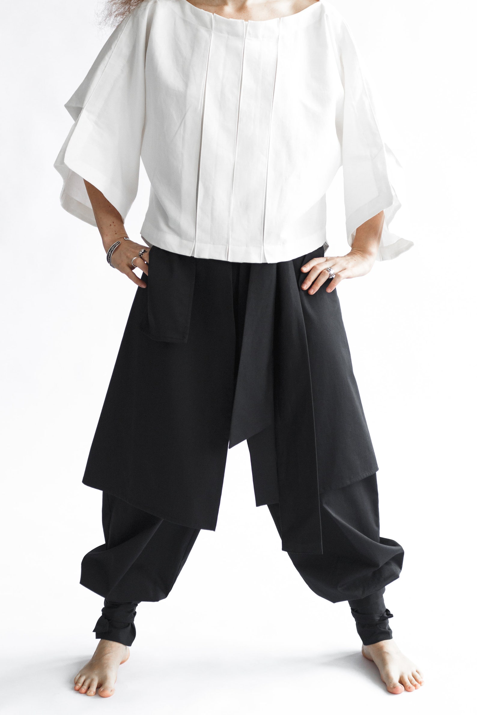 Hakama pants black japanese style samurai trousers Etsy