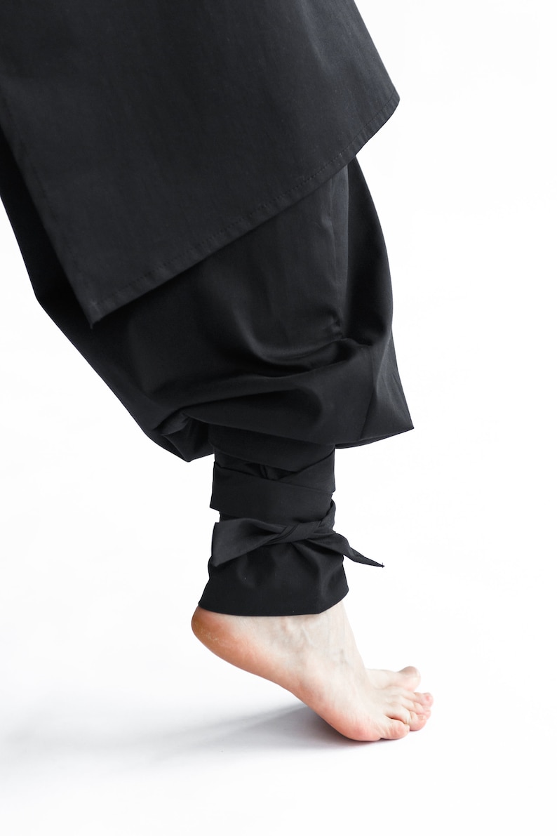 Hakama pants black japanese style samurai trousers Etsy