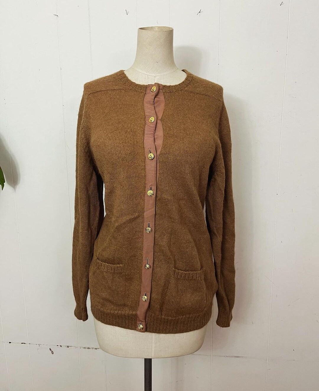 70s-80s alpaca 100% cardigan