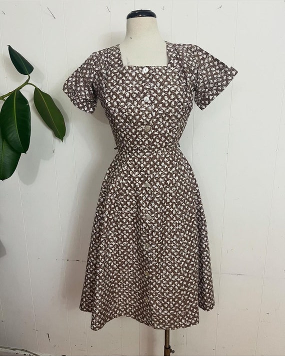 1950s Circles Print Cotton Dress Xs/s Myer Shop Made in Australia - Etsy  Canada