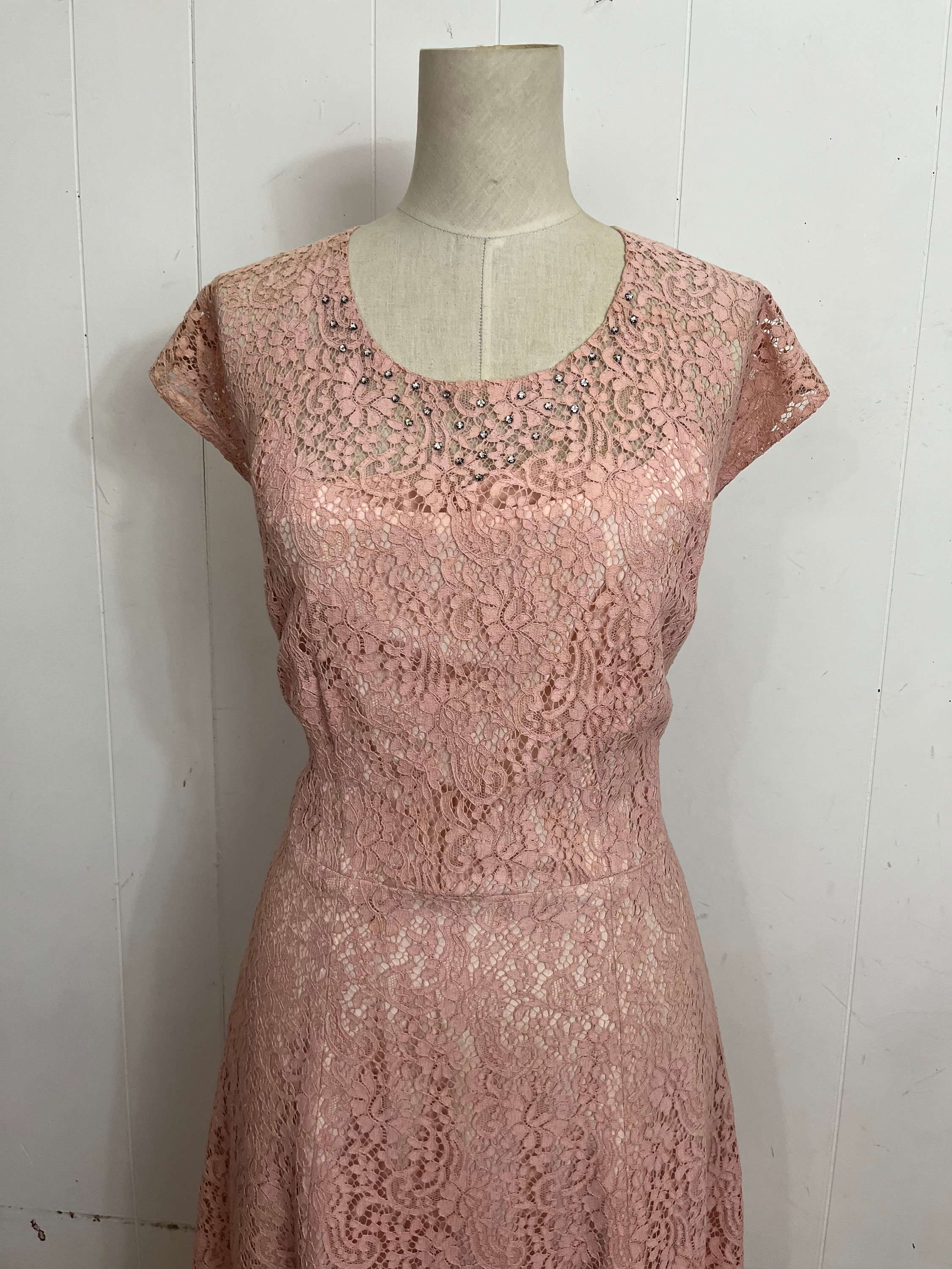 chinese dress ladies Maya Lace Dress (Pink) main image 1