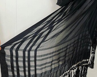 1920s wide silk shawl