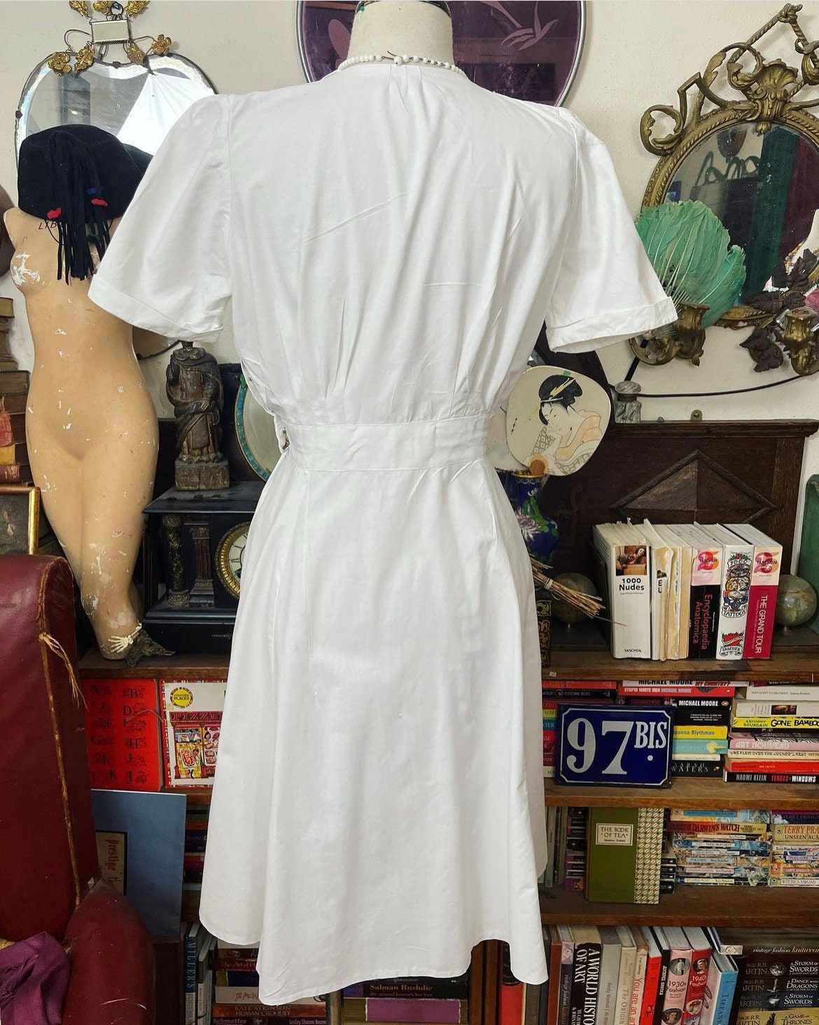 1930s L Hand Embroidered Linen Dress 30” Waist - Etsy
