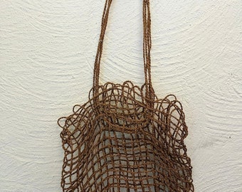 Rare entirely handspun + handmade stringbag