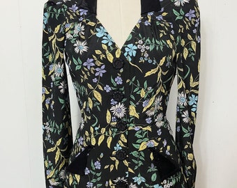 1930s style 1970s Merivale floral frock dress