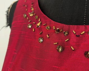 Bejeweled Maxikleid aus den 1960er Jahren