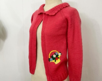 1950s vermillion cardigan xs xxs s