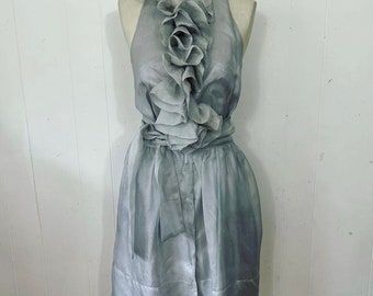 Robe en soie à volants style années 60