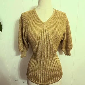 Gold Lurex Pullover Etsy UK