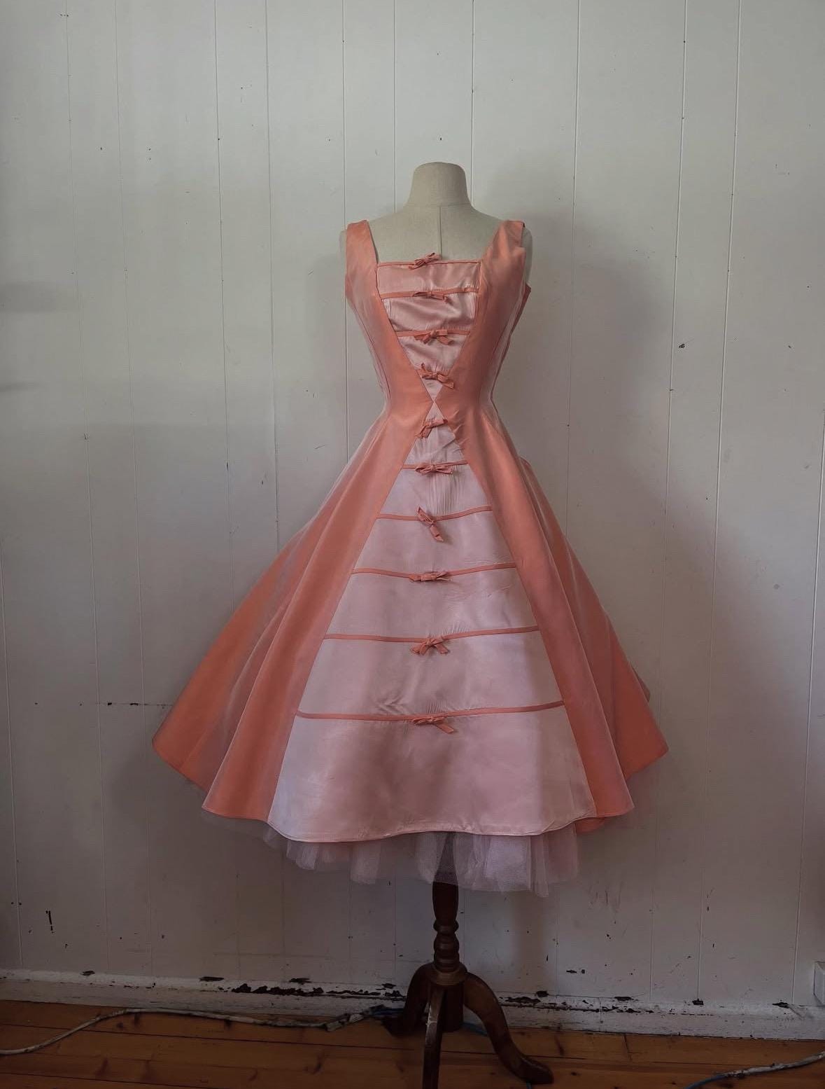 クリスチャンディオール ショートドレス トワルドゥジュイ ストライプ