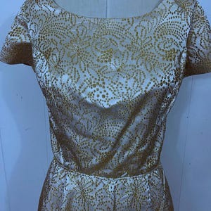 1960s Gold “Camille Lee” brand dress