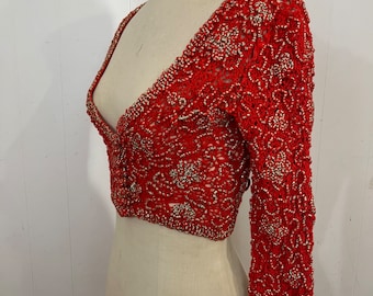 Divine 1970s Tullo An extremely rare early cropped  cardigan / jacket