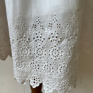 1910s HANDSTITCHED broiderie Anglaise hem cotton petticoat with lace it’s so beautiful