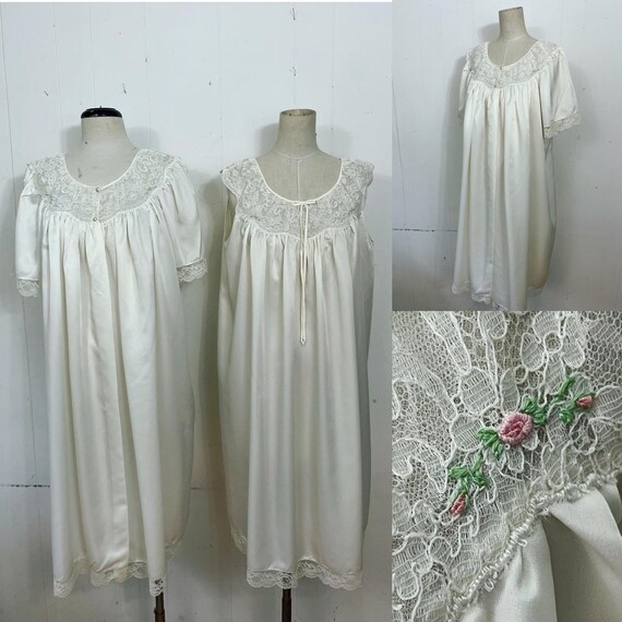 Buy L XL XXL Vintage 1950s Silk Blend Peignoir Set Online in India Etsy