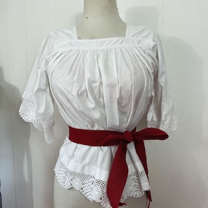 1900s Edwardian blouse : lace collar  bell sleeves