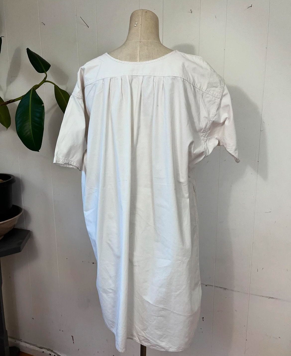 Shift Robe 1900s French Linen Hand Embroidered Shift Dress / Robe Edwardian - Etsy