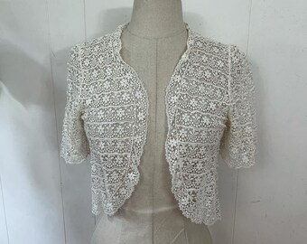 1940s fine Guipure lace blouse bolero jacket true vintage bridal vintage bride